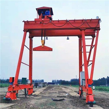 Krejn ta 'l-Irfid Industrijali ta' l-Overhead Tyred ta '10 Ton Bil-Ganċ tat-Tròli Doppju